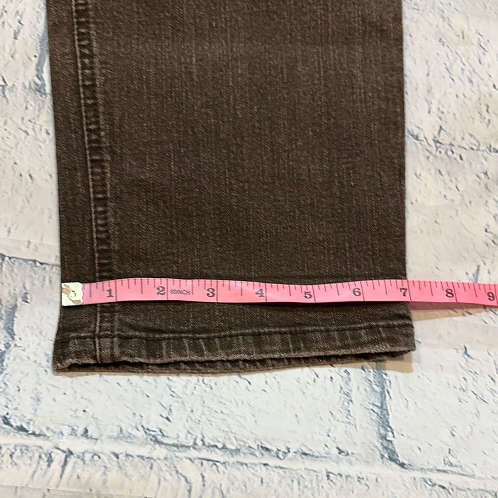 Women's Avenue Washed Brown Jeans - Picture 7 of 9
